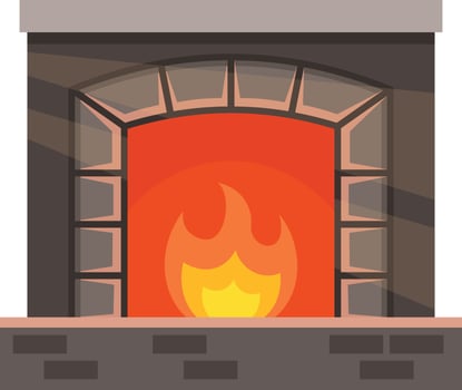 Vector Image Of A Fireplace