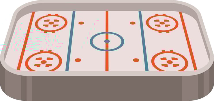 Vector Image Of Ice Hockey Rink, 3D Graphics