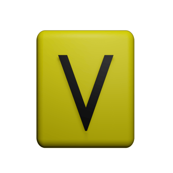 Letter V 3d icon png