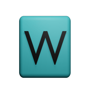 Letter W 3d icon png