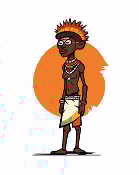Tribal African Man vector