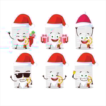 Santa Claus emoticons with award diploma cartoon character vector