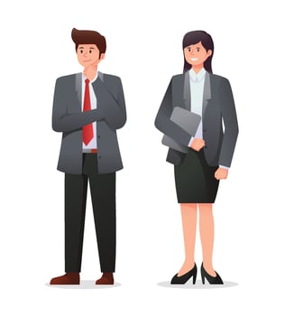 people in suit. business people vector illustration