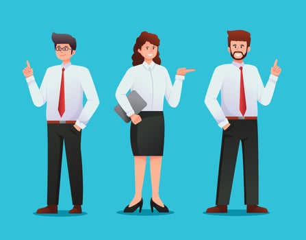 people in suit. business people vector illustration