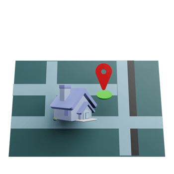 House location 3d illustration png