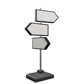 3d illustration direction board png