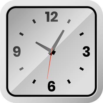 Modern realistic square wall clock. Editable vector format file. png