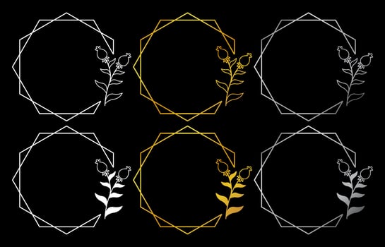 Floral templates for Invitation cards. Flower wedding invitation. vector