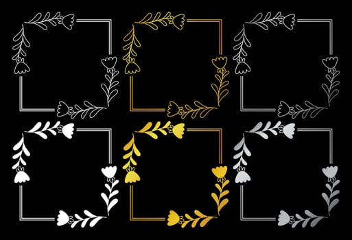 Floral templates for Invitation cards. Flower wedding invitation. vector