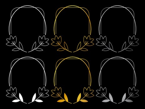 Floral templates for Invitation cards. Flower wedding invitation. vector