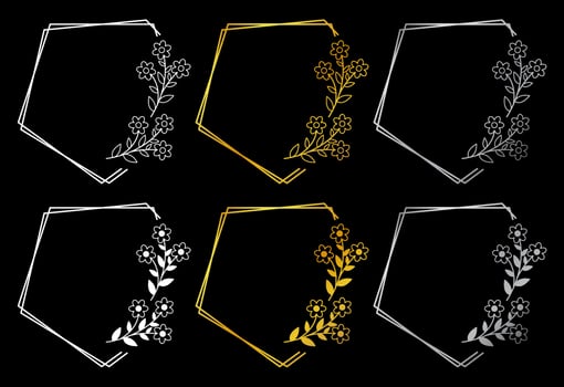 Floral templates for Invitation cards. Flower wedding invitation. vector