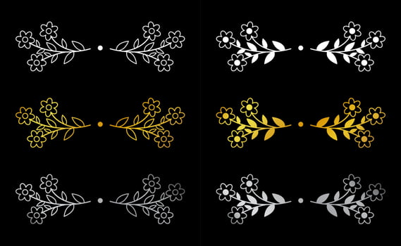 Floral hand drawn border. Wedding card design element. vector