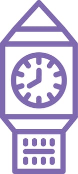 Clock Tower Vector Icon Design