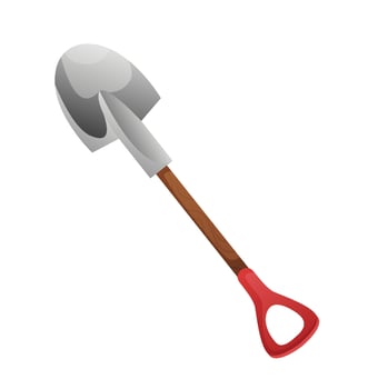 Shovel Camping Equipment vector illustration