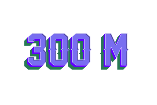 300 million subscribers celebration greeting Number with vintage design png