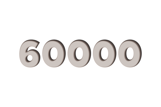 60000 subscribers celebration greeting banner with Marble Engraved Design png