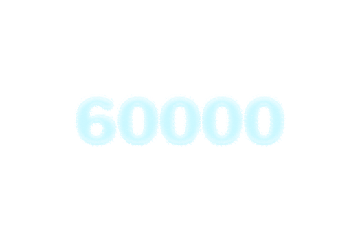 60000 subscribers celebration greeting Number with frozen design png