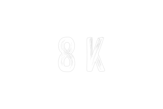 8 k subscribers celebration greeting Number with chalk design png