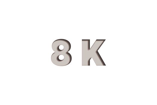8 k subscribers celebration greeting Number with marble engraved design png