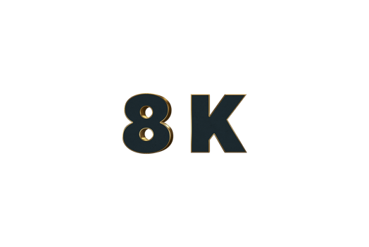 8 K  subscribers celebration greeting banner with Luxury Design png