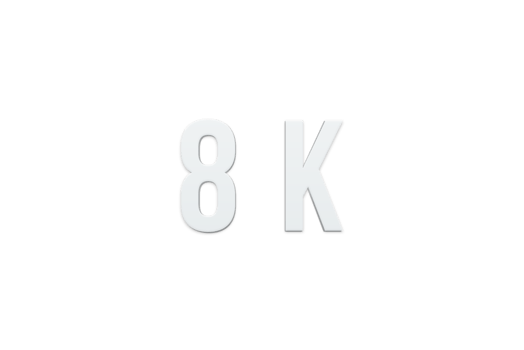 8 k subscribers celebration greeting Number with minimal design png