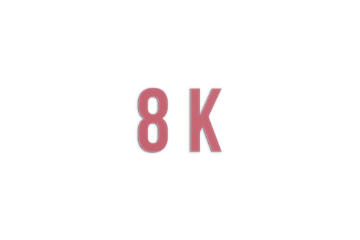 8 k subscribers celebration greeting Number with paper design png