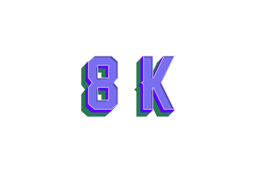 8 k subscribers celebration greeting Number with vintage design png