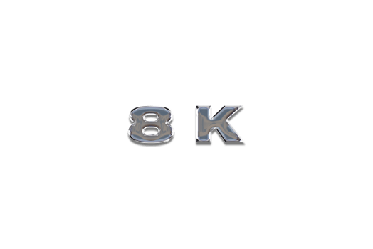 8 k subscribers celebration greeting Number with chrome design png