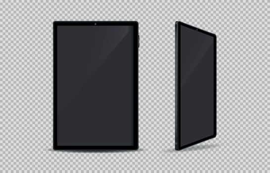 Realistic Generic Black Tab Mockup vector