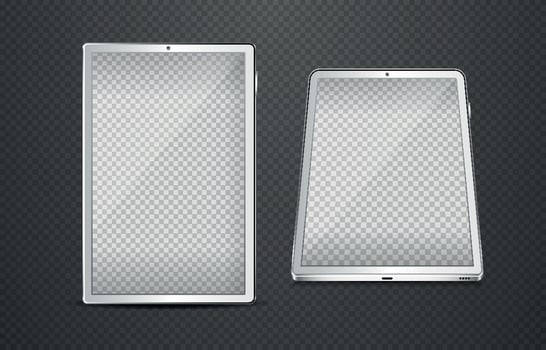 Realistic Mockup of White Tab vector