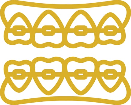 Tooth Braces Vector Icon Design