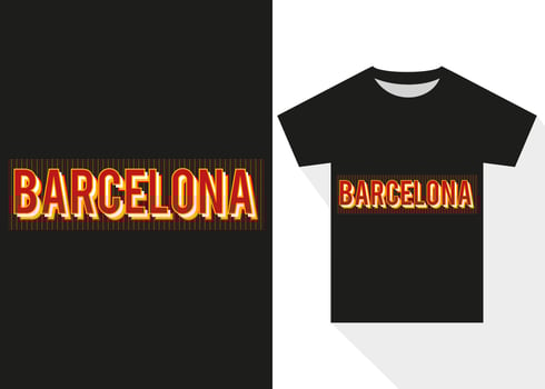 Barcelona Typography T-shirt Design. Unique Typography T shirt design vector