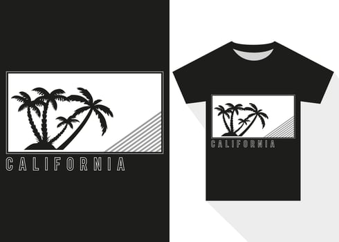 California T-shirt Design Vector. Modern Typography T shirt Design vector