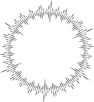 Circle audio wave. Circular music sound equalizer. Abstract radial radio and voice volume symbol. png