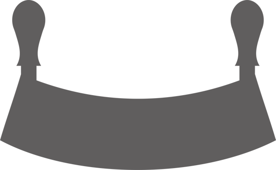 Chef knife. Butcher meat cutting design element. Silhouette of cook kitchenware png
