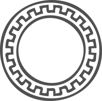 Greek round border. Circle meander frame with ancient ornament. Roman Mediterranean pattern decor png