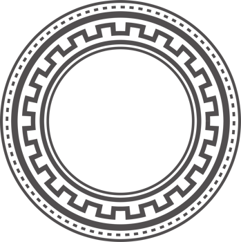 Circle Greek frame. Round meander border. Decoration pattern png