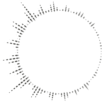 Circle audio wave. Circular music sound equalizer. Abstract radial radio and voice volume symbol. png