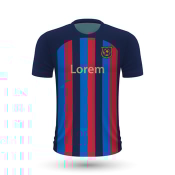 Realistic soccer shirt Barcelona vector