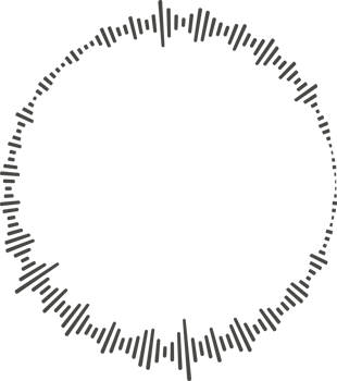 Circle audio wave. Circular music sound equalizer. Abstract radial radio and voice volume symbol. png