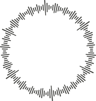 Circle audio wave. Circular music sound equalizer. Abstract radial radio and voice volume symbol. png