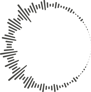 Circle audio wave. Circular music sound equalizer. Abstract radial radio and voice volume symbol. png