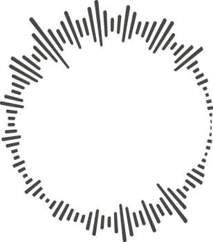 Circle audio wave. Circular music sound equalizer. Abstract radial radio and voice volume symbol. png