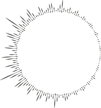 Circle audio wave. Circular music sound equalizer. Abstract radial radio and voice volume symbol. png