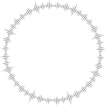 Circle audio wave. Circular music sound equalizer. Abstract radial radio and voice volume symbol. png