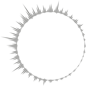 Circle audio wave. Circular music sound equalizer. Abstract radial radio and voice volume symbol. png