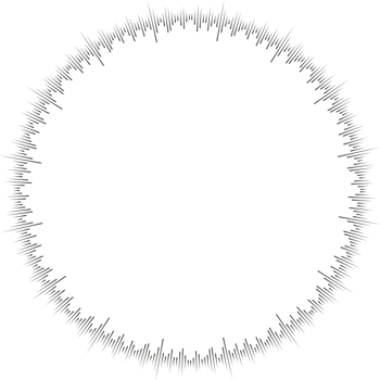 Circle audio wave. Circular music sound equalizer. Abstract radial radio and voice volume symbol. png