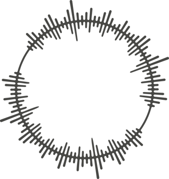 Circle audio wave. Circular music sound equalizer. Abstract radial radio and voice volume symbol png