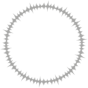 Circle audio wave. Circular music sound equalizer. Abstract radial radio and voice volume symbol png
