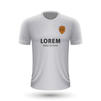 Realistic soccer shirt Valencia vector